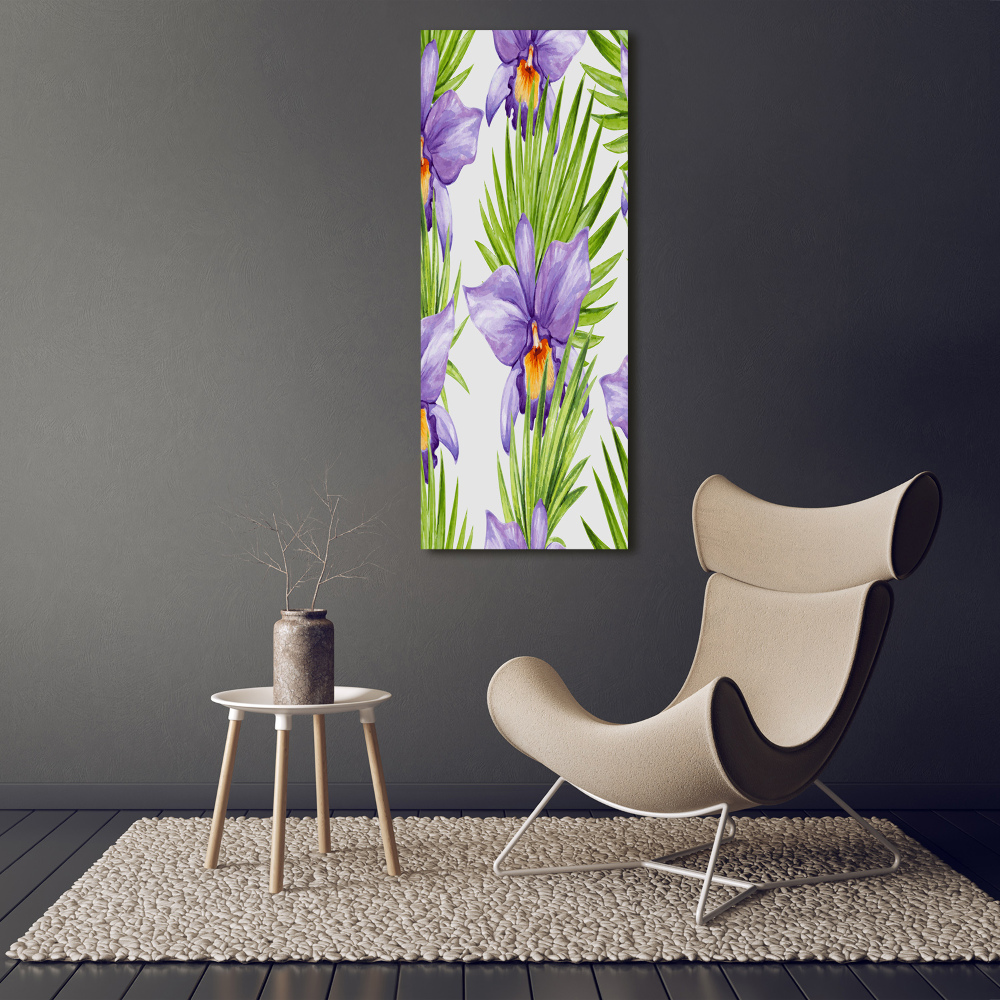 Photo kép üveg Orchid és pálmák