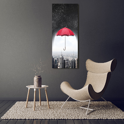 Üvegkép falra Umbrella a város felett