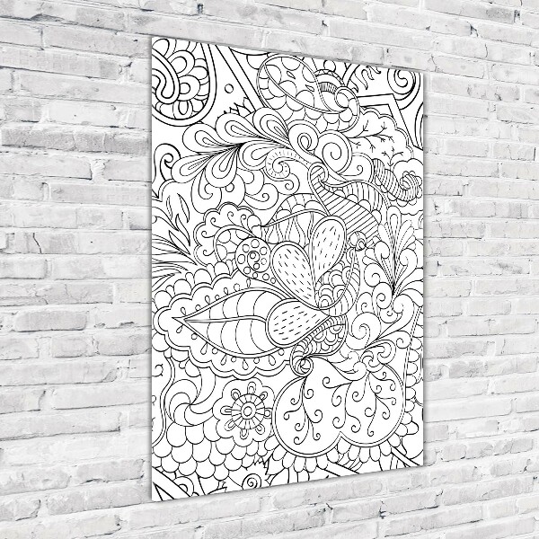 Photo kép üveg Háttér zentangle