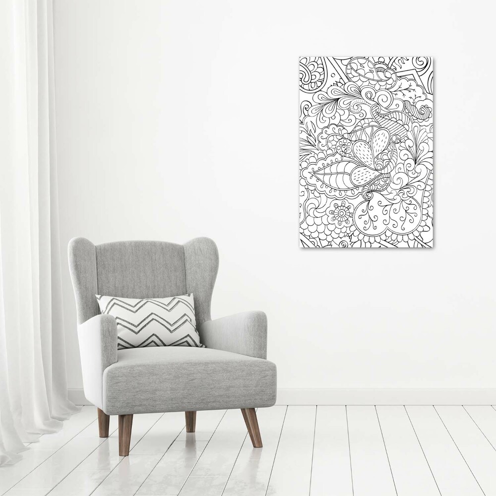 Photo kép üveg Háttér zentangle