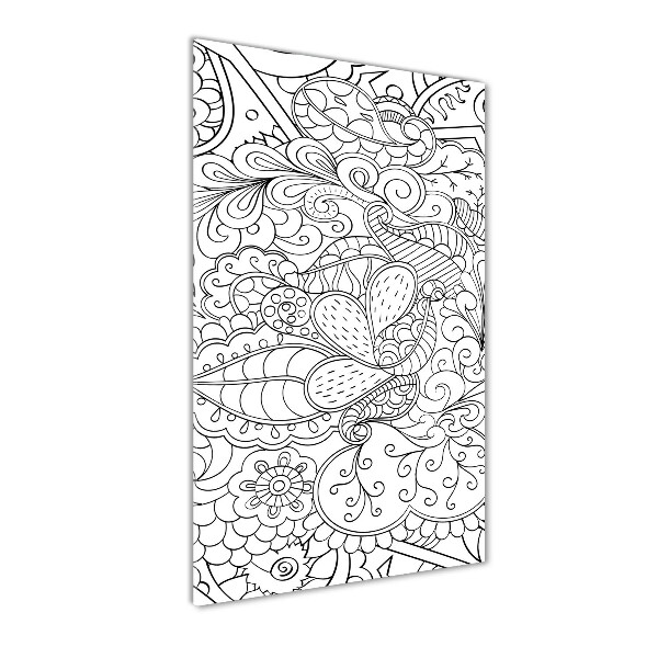 Photo kép üveg Háttér zentangle