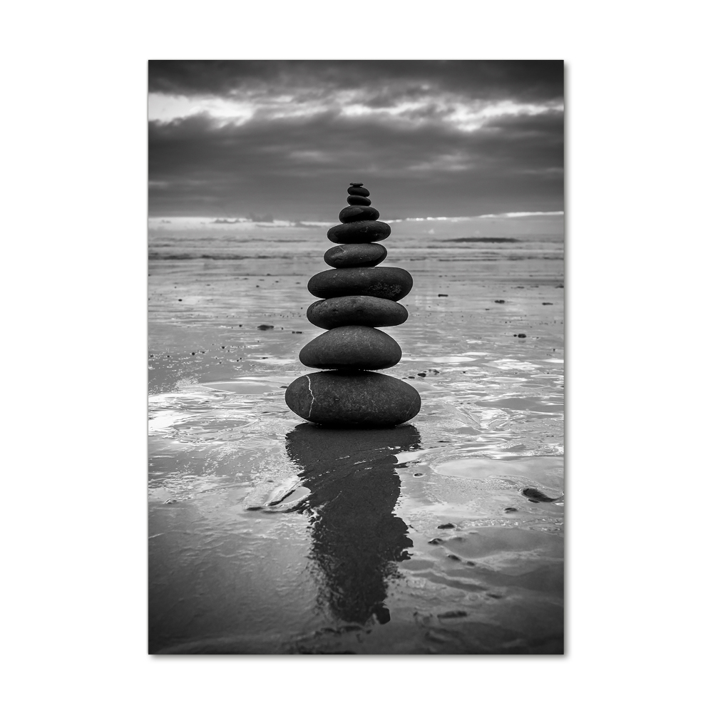 Üvegfotó Kövek a tengerparton