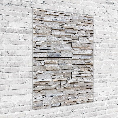 Üvegkép nyomtatás Kő fal