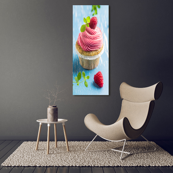 Üvegfotó Málna cupcake