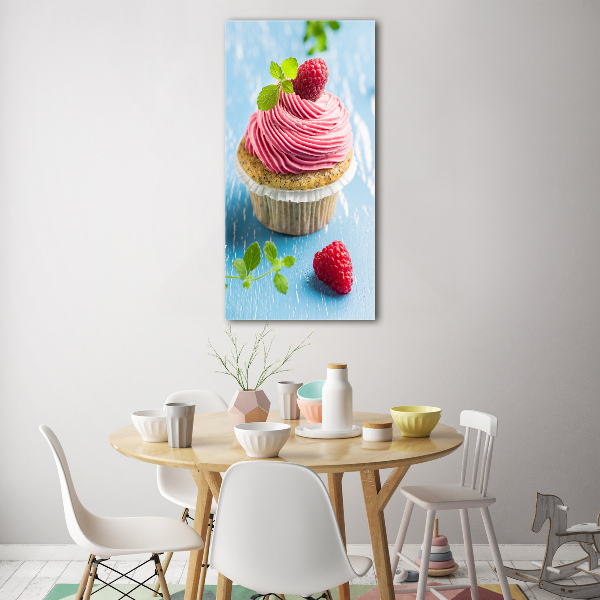 Üvegfotó Málna cupcake