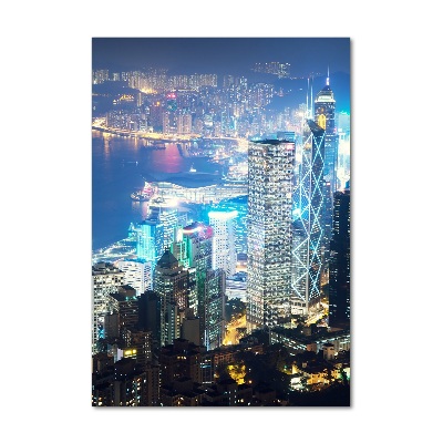 Üvegkép falra Hong kong éjjel
