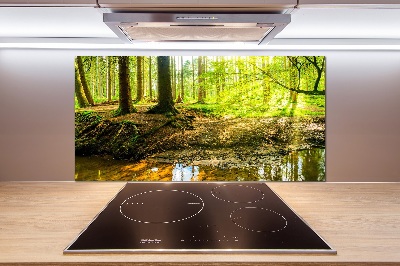 Konyhai dekorpanel Napsugarak erdő