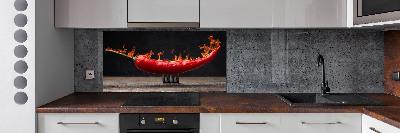 Konyhai hátfalpanel Csili paprika