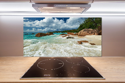 Konyhai dekorpanel Strand seychelles