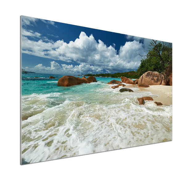 Konyhai dekorpanel Strand seychelles