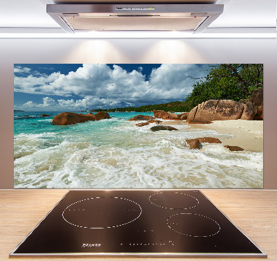 Konyhai dekorpanel Strand seychelles