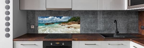 Konyhai dekorpanel Strand seychelles