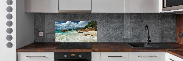 Konyhai dekorpanel Strand seychelles