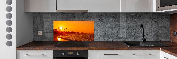 Konyhai dekorpanel Sunset beach