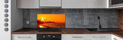 Konyhai dekorpanel Sunset beach
