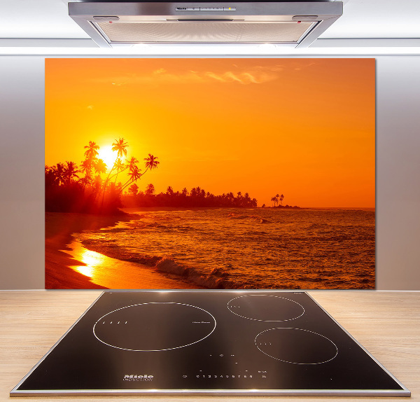 Konyhai dekorpanel Sunset beach