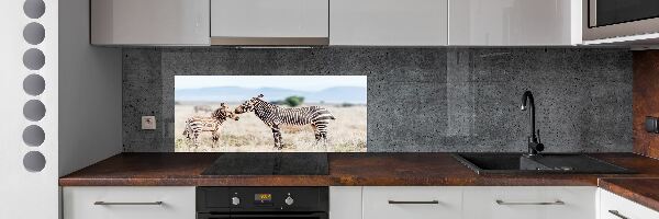 Konyhai fali panel Zebrák a hegyekben