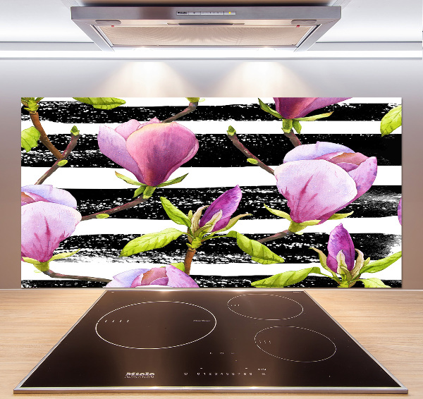 Konyhai hátfalpanel Magnolia rudak