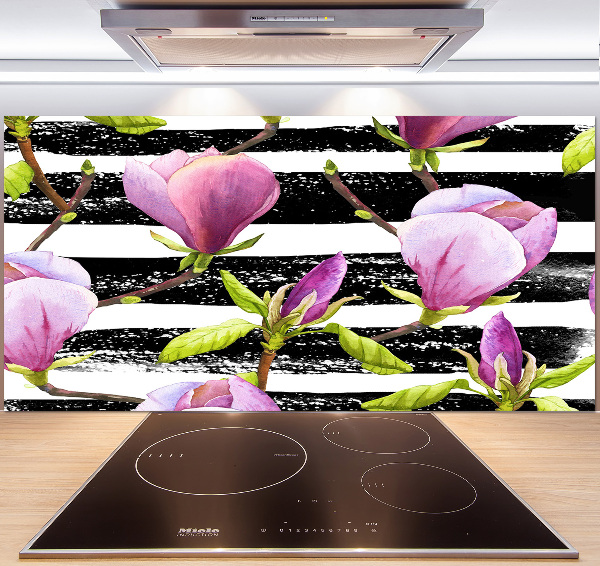 Konyhai hátfalpanel Magnolia rudak