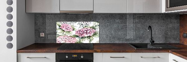 Konyhai hátfalpanel Hortenzia
