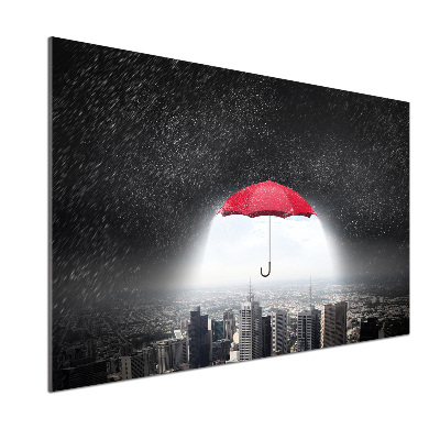 Konyhai falvédő Umbrella a város felett