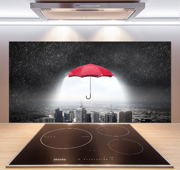 Konyhai falvédő Umbrella a város felett