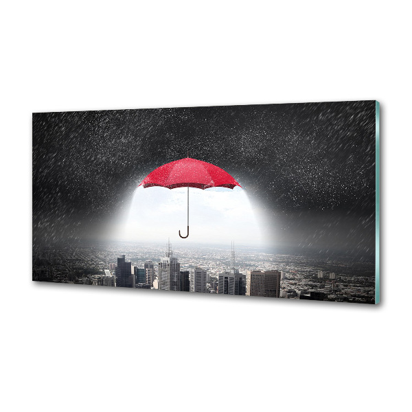 Konyhai falvédő Umbrella a város felett