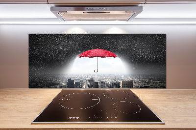 Konyhai falvédő Umbrella a város felett