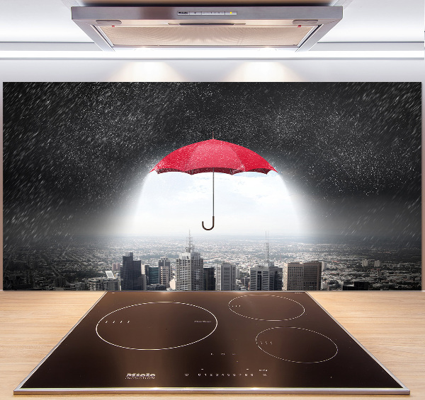 Konyhai falvédő Umbrella a város felett