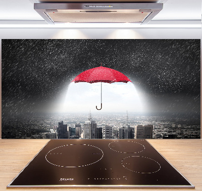 Konyhai falvédő Umbrella a város felett