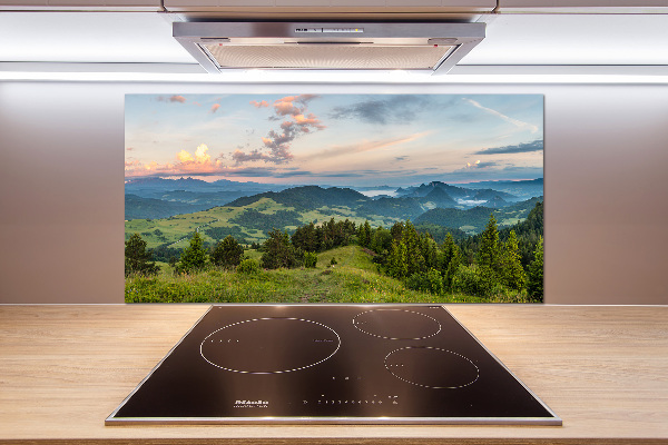 Konyhai dekorpanel Körkép a pieniny