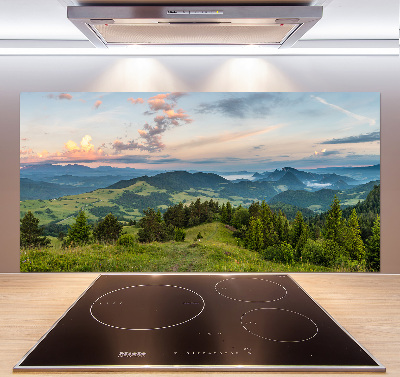 Konyhai dekorpanel Körkép a pieniny