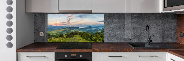 Konyhai dekorpanel Körkép a pieniny