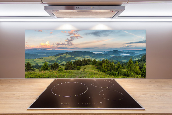 Konyhai dekorpanel Körkép a pieniny