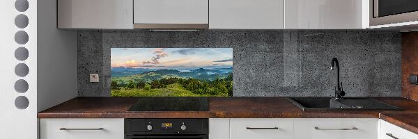 Konyhai dekorpanel Körkép a pieniny