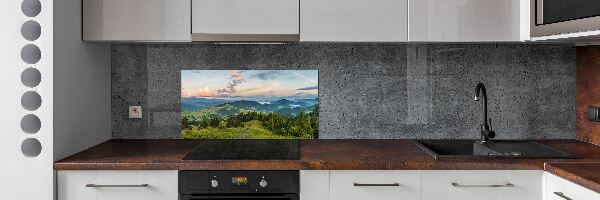 Konyhai dekorpanel Körkép a pieniny