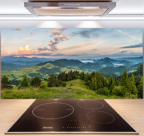 Konyhai dekorpanel Körkép a pieniny