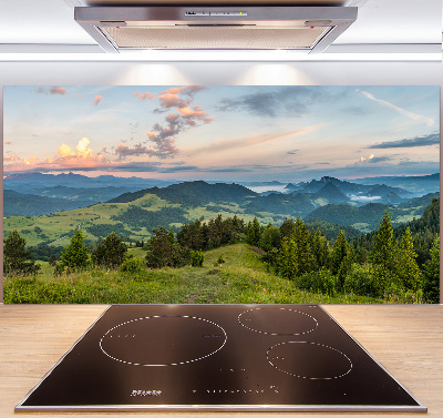 Konyhai dekorpanel Körkép a pieniny
