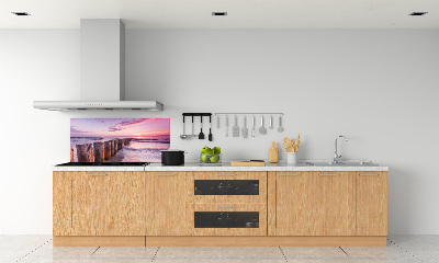 Konyhai dekorpanel Fa hullámtörő