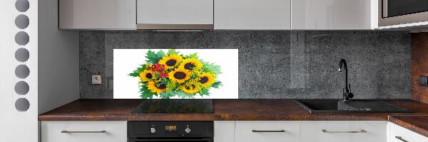 Konyhai falburkoló panel Csokor napraforgók