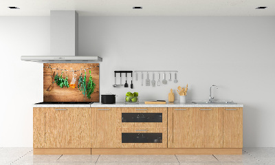 Konyhai hátfalpanel Herbs egy húr