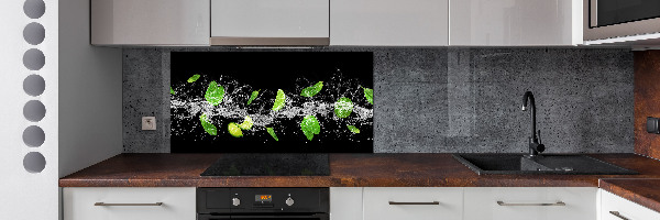 Konyhai hátfalpanel Lime mentával