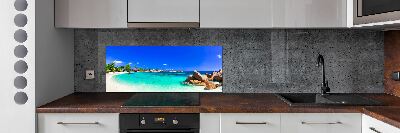 Konyhai dekorpanel Strand seychelles