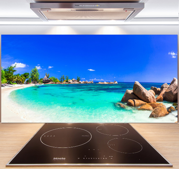 Konyhai dekorpanel Strand seychelles