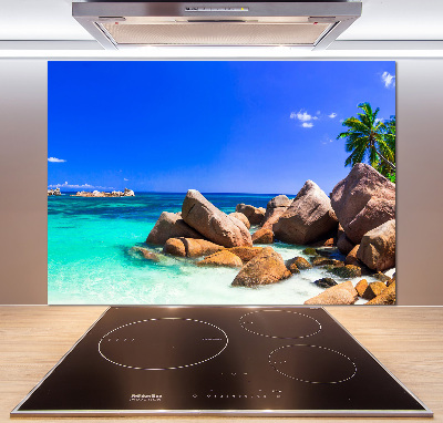 Konyhai dekorpanel Strand seychelles