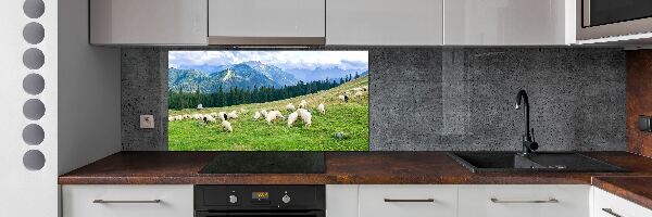 Konyhai dekorpanel Sheep a tátrában