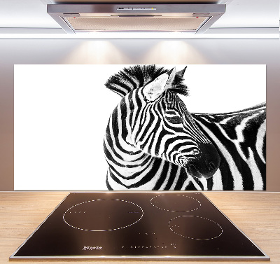 Konyhai fali panel Zebra hó