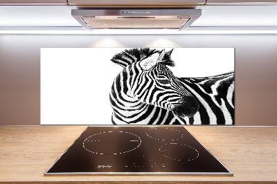 Konyhai fali panel Zebra hó