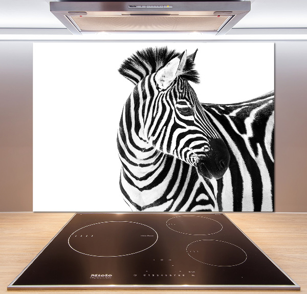 Konyhai fali panel Zebra hó