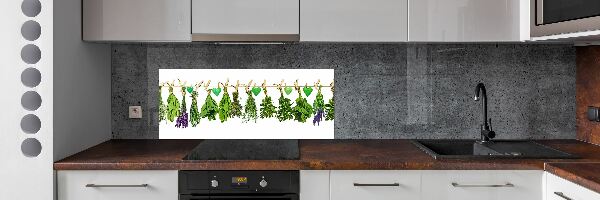 Konyhai falburkoló panel Herbs egy húr